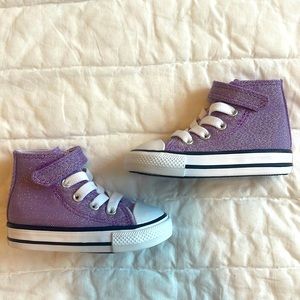 NEW! Converse Hi-top in Pixel Purple/Amethyst Glitter (4C)